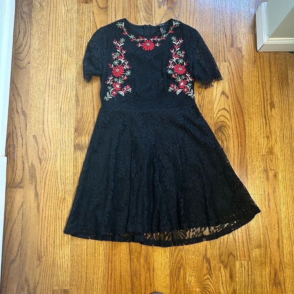 Lace Floral Embroidered Dress